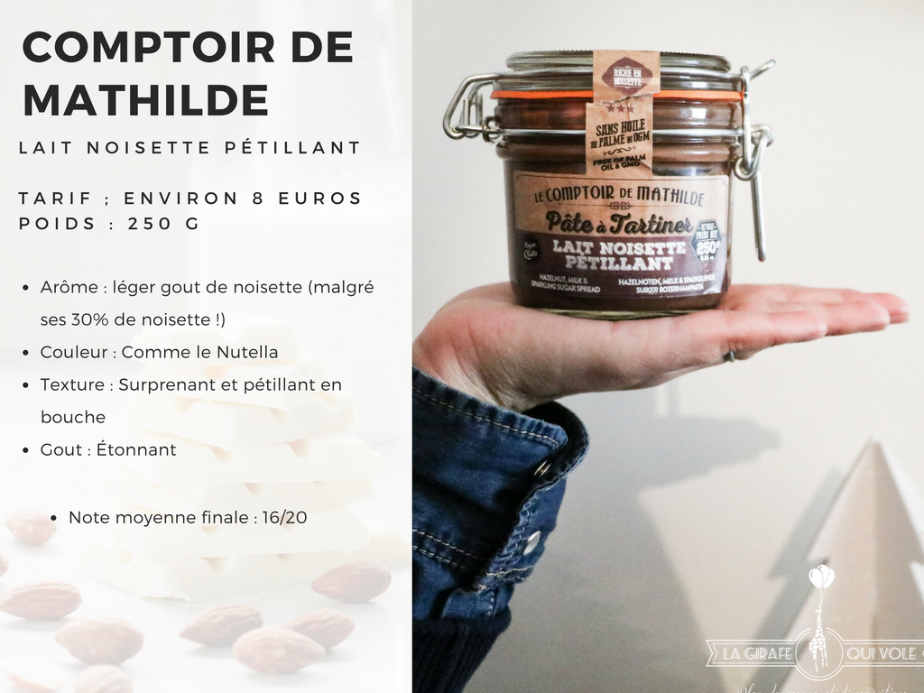 Pâte à tartiner Le comptoir de Mathilde - Lait Noisettes - 250g