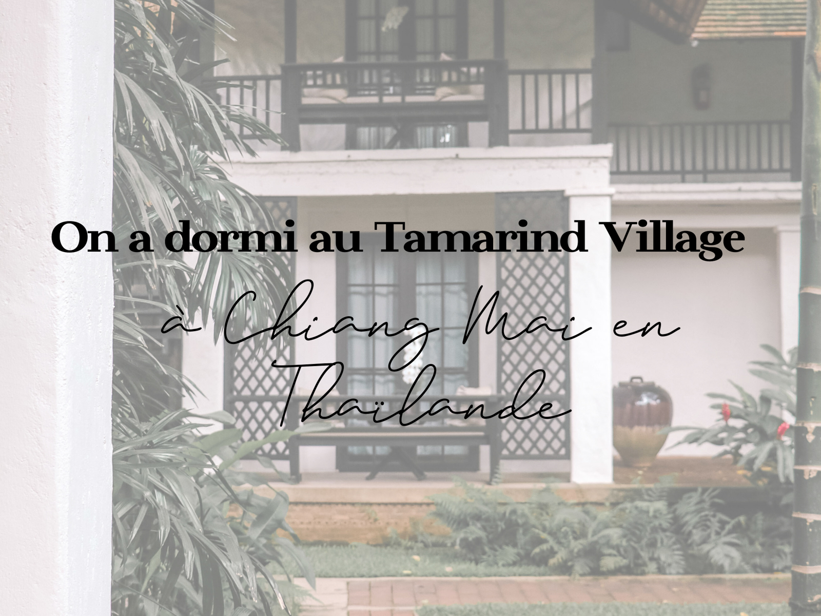 tamarind village chiang mai thailande